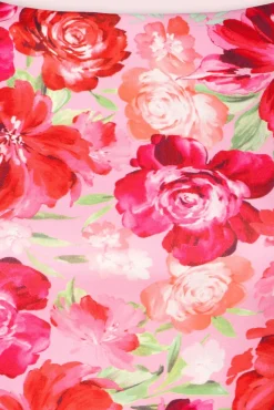 Hot Francine Flower Swing Jurk In Roze Vrouwen Plus Size Jurken