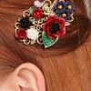 Discount Freda Flower Cluster Haarclip En Broche In Goud En Multi Vrouwen Haaraccessoires