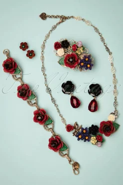 Discount Freda Flower Cluster Haarclip En Broche In Goud En Multi Vrouwen Haaraccessoires