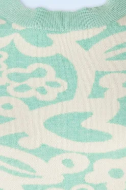 Sale Freya Flower Jumper In Mintblauw Vrouwen Truitjes