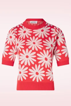 Online Freya Flower Jumper In Rood Vrouwen Truitjes