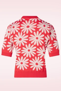 Online Freya Flower Jumper In Rood Vrouwen Truitjes