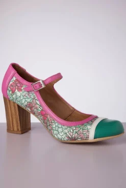 New Frida Mary Jane Pumps In Fuchsia En Groen Vrouwen Pumps