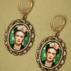 Best Frida Oorbellen In Antiekgoud En Groen Vrouwen Sieraden