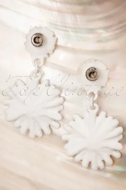 Hot Friendly Wildflower Oorbellen In Wit Vrouwen Sieraden