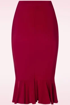 Discount Gianna Ruffle Pencil Rok In Rood Vrouwen Rokken