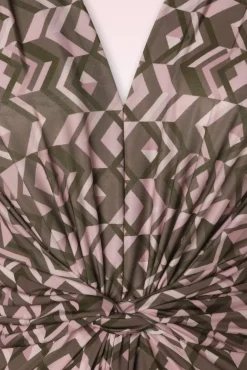 Sale Gina Geo Print Jumpsuit In Bruin Vrouwen Playsuits & Jumpsuits