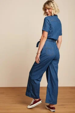 Best Gracie Jumpsuit Chambray In Denim Blauw Vrouwen Playsuits & Jumpsuits