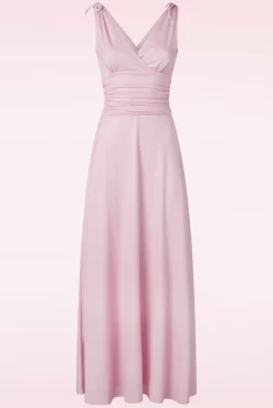 Grecian Glitter Maxi Jurk In Rose Shadow Vrouwen Plus Size Jurken