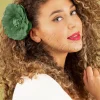 Grote Bloemcorsage In Weidegroen Vrouwen Haaraccessoires
