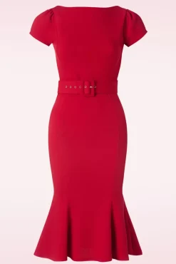 Clearance Gwen Pencil Dress In Red Vrouwen Plus Size Jurken