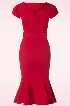 Clearance Gwen Pencil Dress In Red Vrouwen Plus Size Jurken