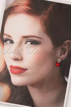 Online Hart- En Pareloorbellen In Rood Vrouwen Sieraden
