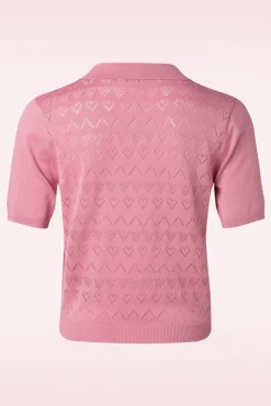 Heart Waves Cardigan In Roze Vrouwen Vestjes
