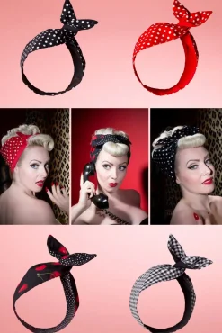 Online I Want Polkadots In My Hair Sjaal In Zwart Vrouwen Haaraccessoires