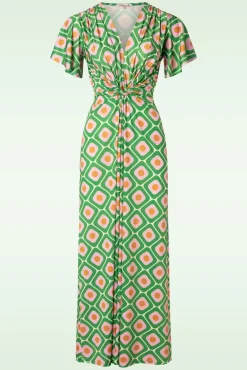 Best Indy Maxi Jurk Geo Print In Groen Vrouwen Plus Size Jurken
