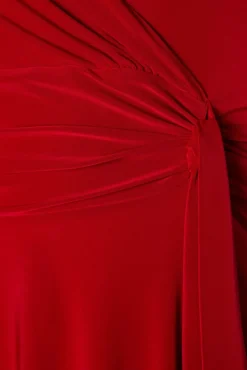 Discount Irene Gekruiste Swingjurk In Rood Vrouwen Plus Size Jurken