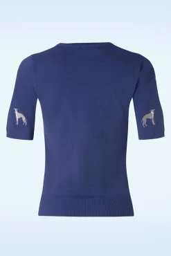 Outlet It's A Whippets World Jumper In Blauw Vrouwen Truitjes