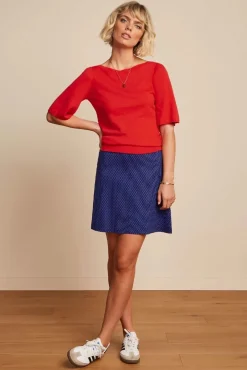 Outlet Ivy Top Wijde Mouw Club In Vurig Rood Vrouwen Truitjes