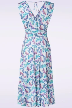 Best Jane Butterfly Swing Jurk In Wit Vrouwen Plus Size Jurken