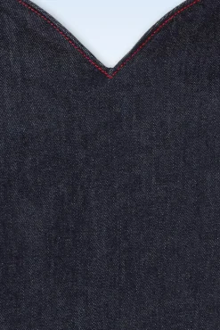 Jenna Pencil Jurk In Donker Denim Vrouwen Plus Size Jurken