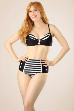 Best Joelle Stripes Bikinibroekje In Zwart En Wit Vrouwen Bikini's