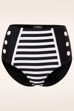 Best Joelle Stripes Bikinibroekje In Zwart En Wit Vrouwen Bikini's