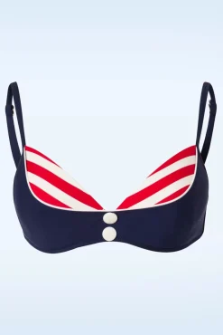 Best Joelle Stripes Bikinitop In Marineblauw En Rood Vrouwen Bikini's