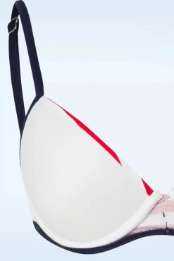 Best Joelle Stripes Bikinitop In Marineblauw En Rood Vrouwen Bikini's