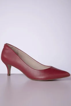 New Josephine Pumps Van Leder In Rood Vrouwen Pumps