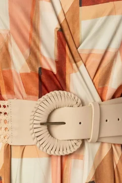 Online Josie Crossover Maxi Jurk In Perzik Vrouwen Plus Size Jurken