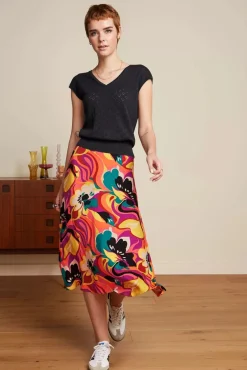 Outlet Juno Aurelio Rok In Shell Oranje Vrouwen Rokken