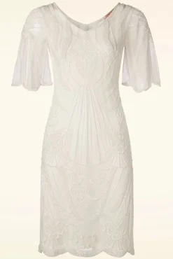 Kate Flapper-Jurk In Ivoor Vrouwen A Lijn Jurken