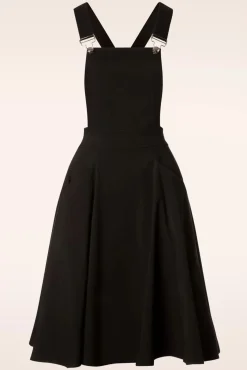 Outlet Kayden Overalls Swingjurk In Zwart Vrouwen Effen Jurken