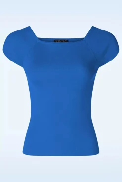 New Kaylie Top In Disco Blauw Vrouwen Tops