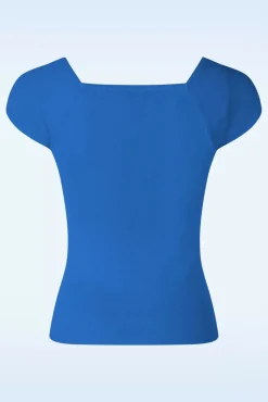 New Kaylie Top In Disco Blauw Vrouwen Tops