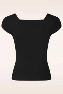 Outlet Kaylie Top In Zwart Vrouwen Tops