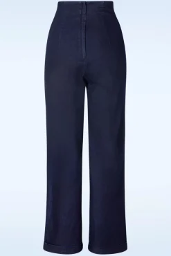 Discount Kiki-Lea High Waisted Jeans In Marineblauw Vrouwen Broeken