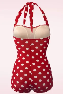 Outlet Klassiek Badpak Met Polkadots In Rood En Wit Vrouwen Badpakken