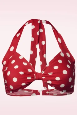 Klassieke Polka Bikinitop In Rood En Wit Vrouwen Bikini's