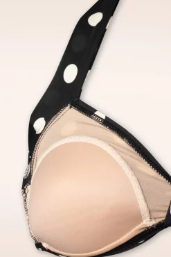 Online Klassieke Polka Bikinitop In Zwart En Wit Vrouwen Bikini's