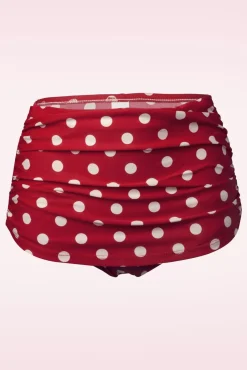 New Klassieke Polka-Bikinibroek In Rood En Wit Vrouwen Bikini's