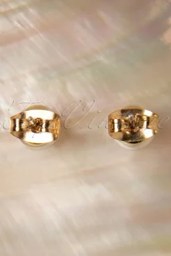 Kleine Parel Oorstekers In Ivoor Vrouwen Sieraden