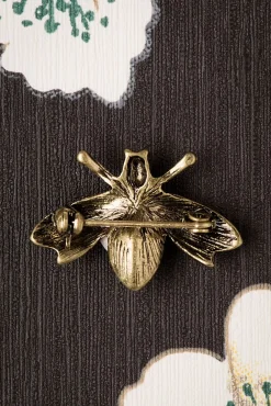 Outlet Kristallen Insectenbroche In Goud Vrouwen Sieraden