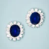 Discount Lady Diana Oorstekers In Saffierblauw Vrouwen Sieraden