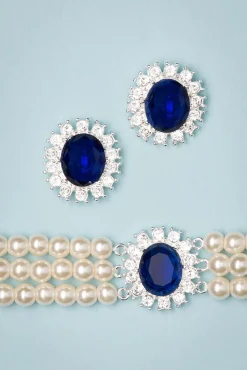 Discount Lady Diana Oorstekers In Saffierblauw Vrouwen Sieraden