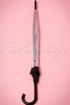 Sale Lady Dot Transparante Koepelparaplu In Zwart Vrouwen Paraplu's