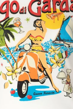 Outlet Lago Di Garda T-Shirt In Gebroken Wit Vrouwen T-Shirts