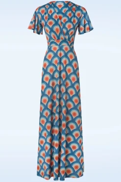 Hot Laurie Maxi Jurk In Circle Geo Print Vrouwen Plus Size Jurken