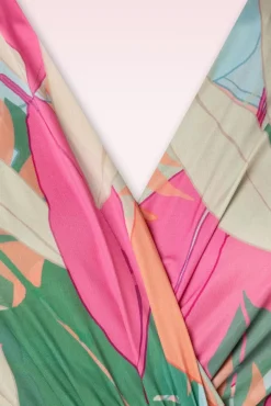 Online Laurie Maxi Jurk In Multi Pastle Leaves Vrouwen Plus Size Jurken